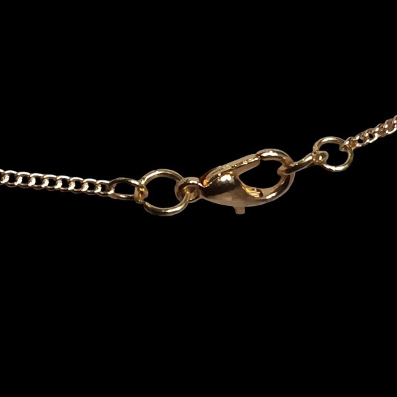 Authentic Louis Vuitton vintage patina Lock Key Necklace Gold Tone w/ 24" Chain - Picture 11 of 11